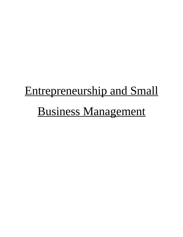 Entrepreneurship and Small Business Management -  TCG consulting group PDF_1