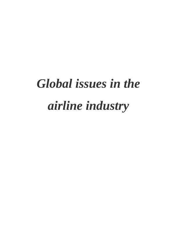 Global Issues in the Airline Industry_1