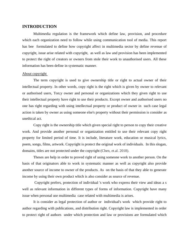 Multimedia Regulation Copyright, Issues, and Cases