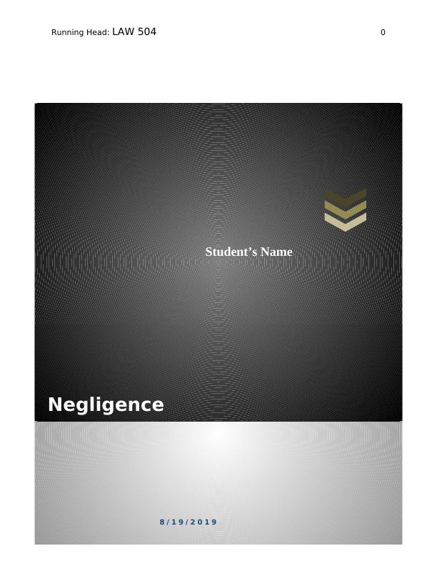 Essentials of Negligence | Law_1