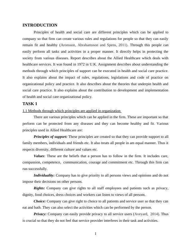 health and social care level 4 assignment