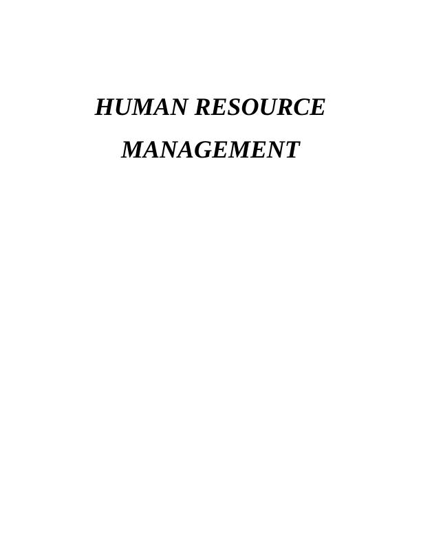 Report on Functions of Human Resource Management_1