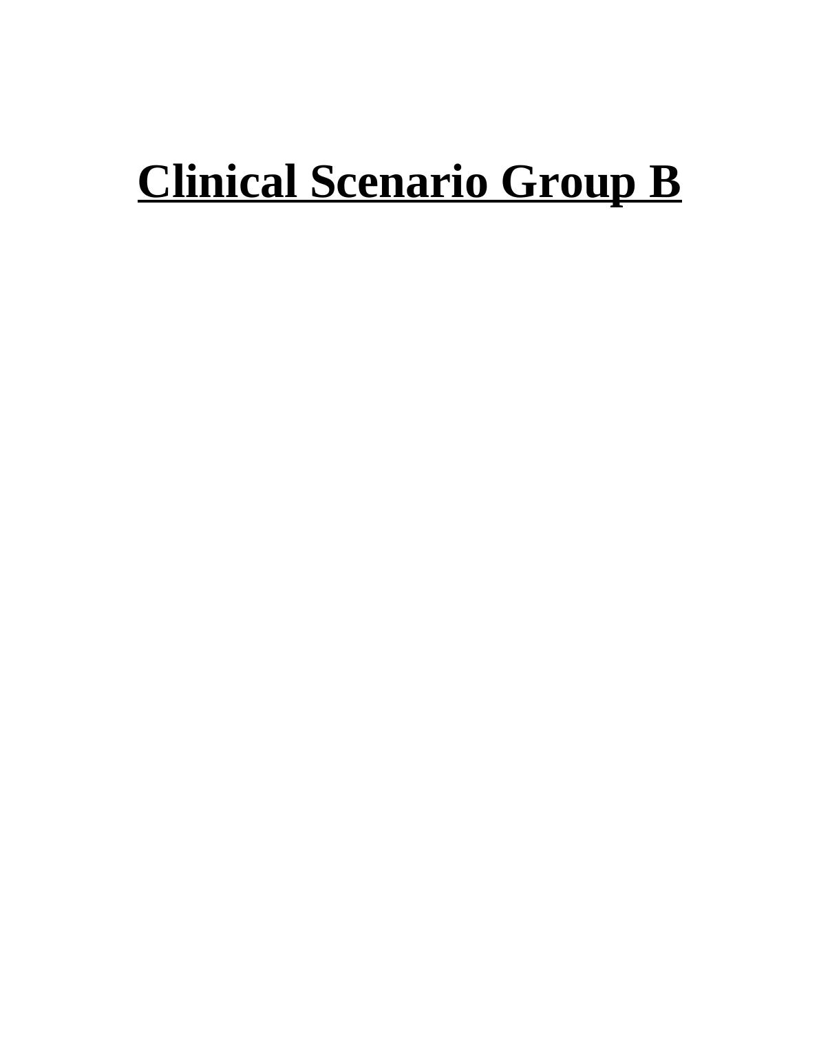 Clinical Scenario Group B_1