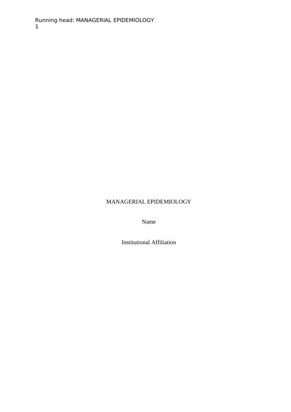 Managerial Epidemiology_1