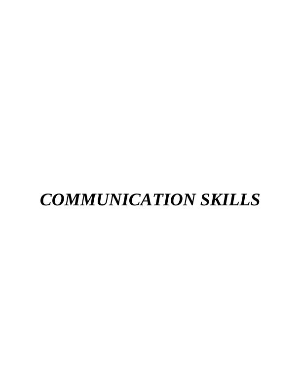 Assignment on Communication Skills Sample_1