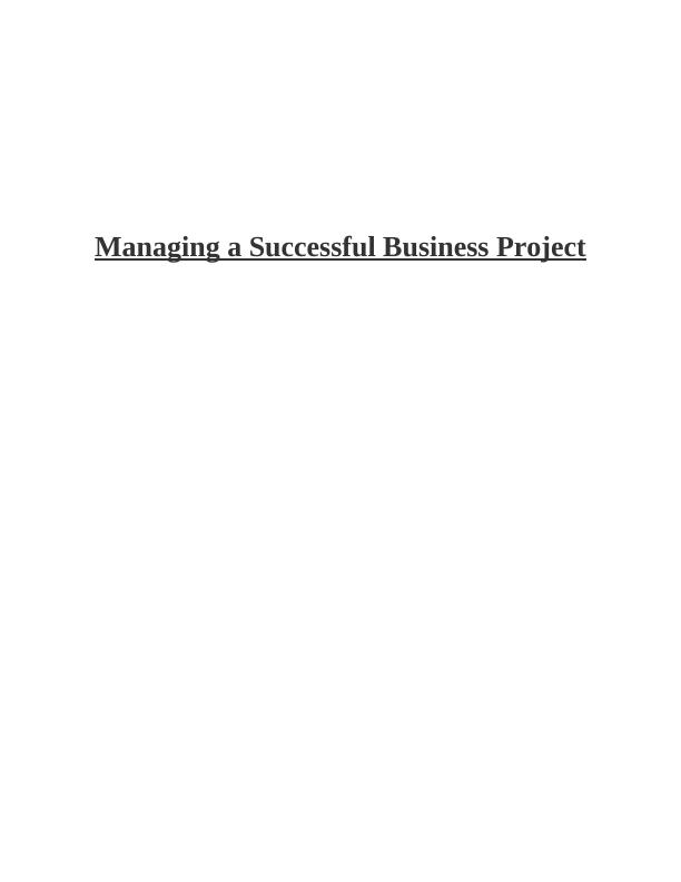 Project Management Plan and Work Breakdown Structure : Report_1