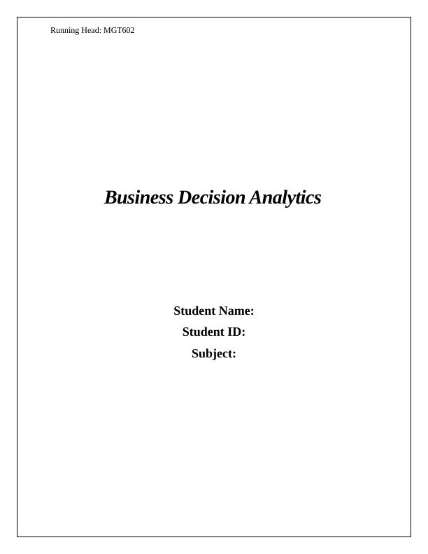 MGT602  Business  Decision  Analytics_1