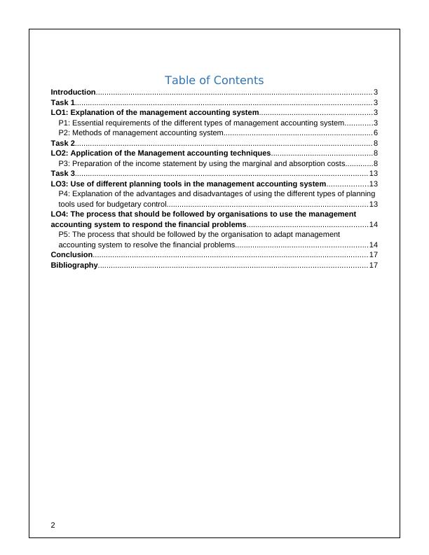 Task 28 LO2: Application of the Management Accounting Techniques_2