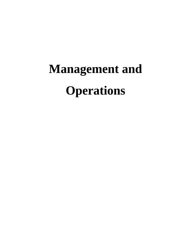 Management and Operations in Mark and Spencer_1
