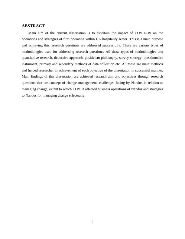 Impact of COVID-19 on Operations and Strategies of UK Hospitality Sector: A Study on Nandos_2