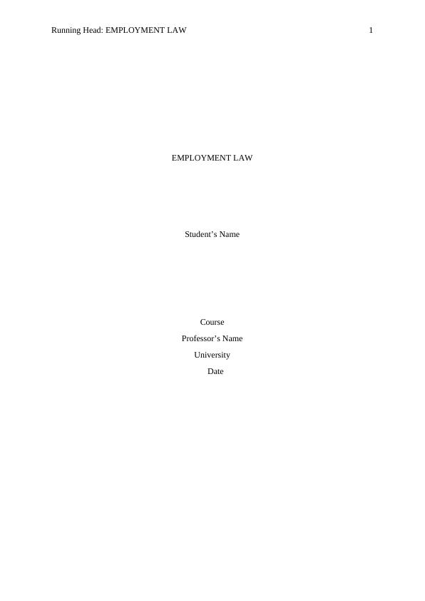 Employment Law: Johnson v. Big Tree Logging Case Analysis_1