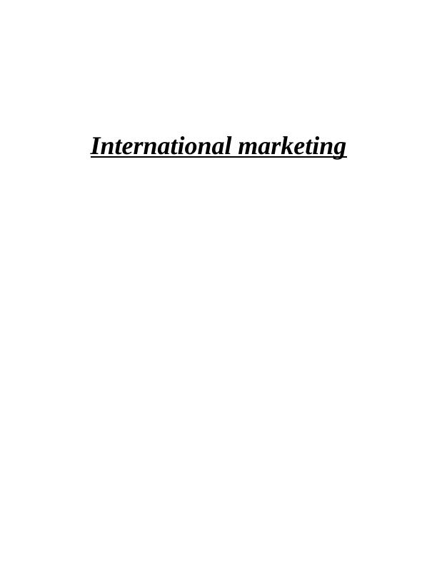 Scope and Aspects of International Marketing_1