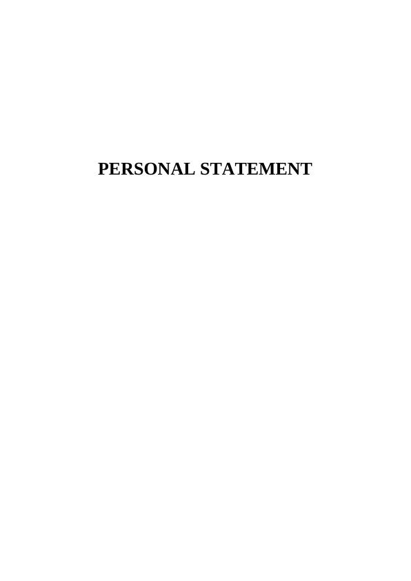 Assignment On Personal Statement_1