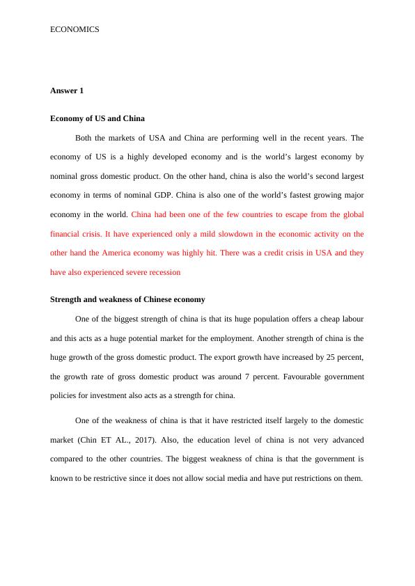 Economy of US and China: Strengths and Weaknesses_2
