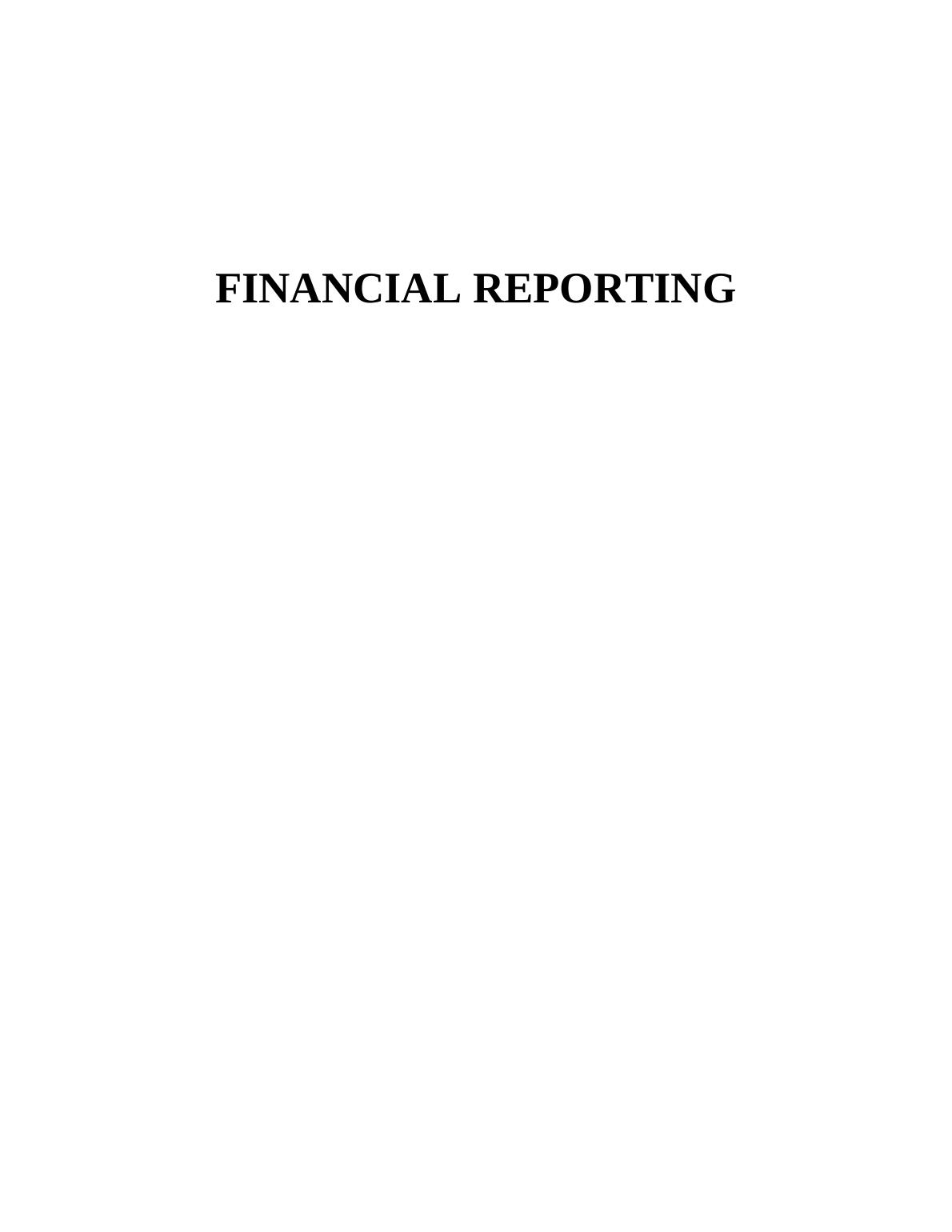 Financial Reporting Assignment Solution (Doc)_1
