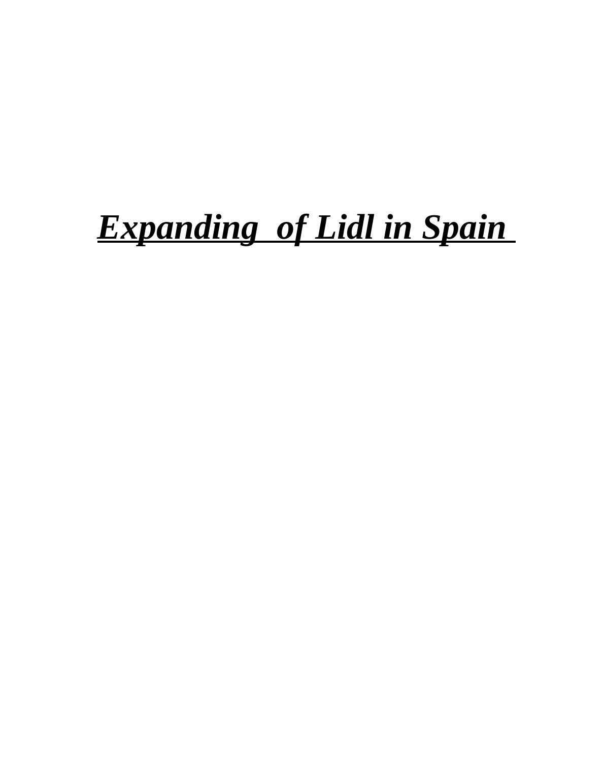 Expanding of Lidl in Spain - Doc_1