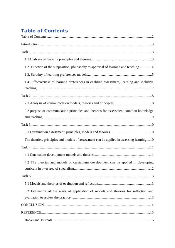 theories-principles-and-models-in-education-and-training-desklib