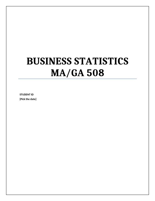 The Sample Data of 50 Observations | Business Statistics_1