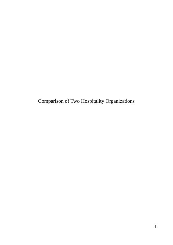Comparison of Hilton and Marriott - Hospitality_1