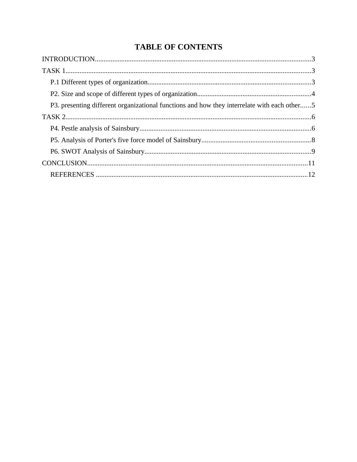 Business and Business Environment Project: Sainsbury's Case Study