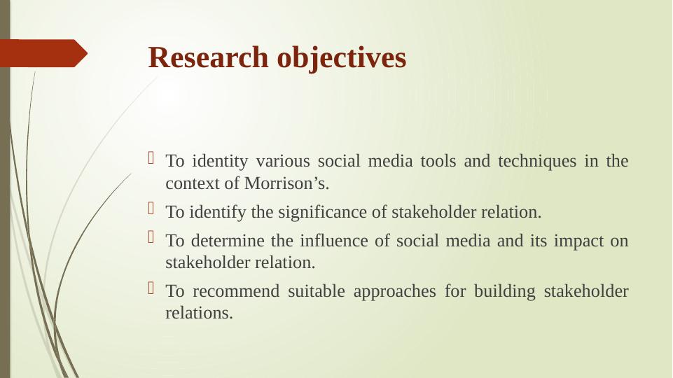 Impact of social media tools on stakeholder relationship-study on Morrison’s_3