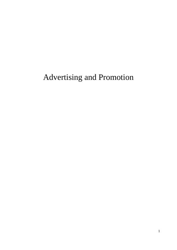 TASK 13 AC 1.1 Communication Processes in Advertising and Promotion_1