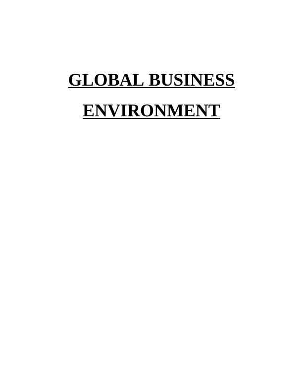 Global Business Environment: SWOT Analysis and Operational Impact Analysis_1