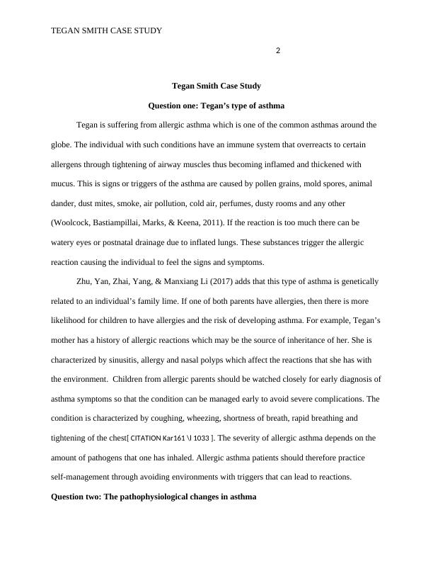 (Solved) Case Study on Tegan Smith_2