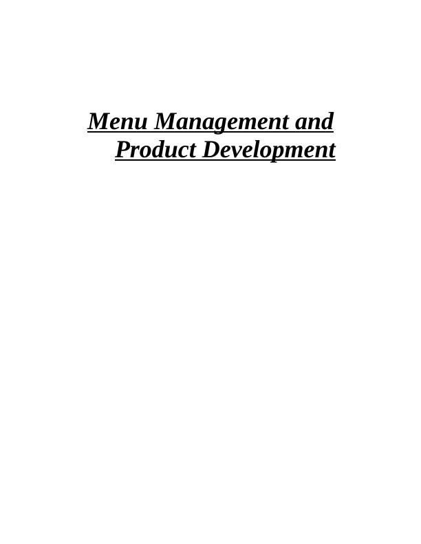 Menu Management and Product Development_1