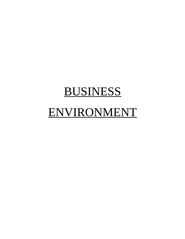 Report on Business Environment of - British Airways_1