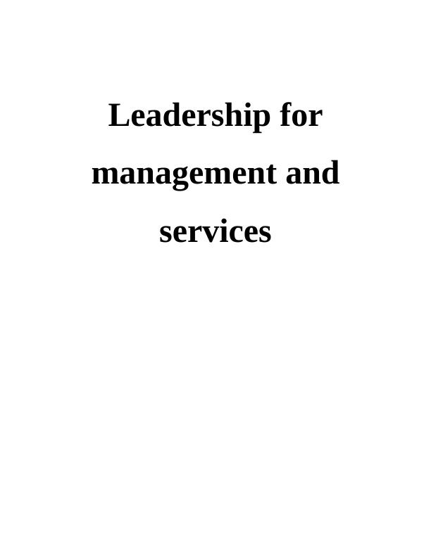 Leadership and Management in the Service Sector_1