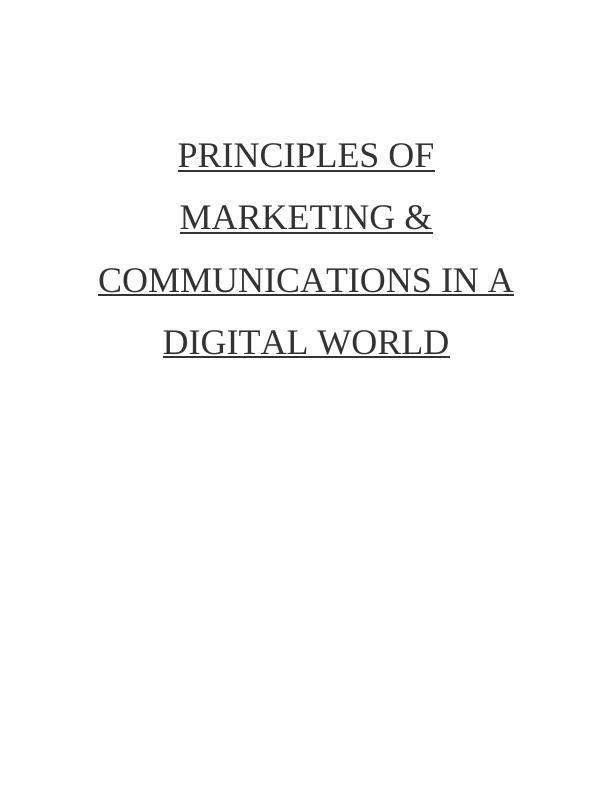 (PDF) Principles of Marketing & Communications in a Digital World_1