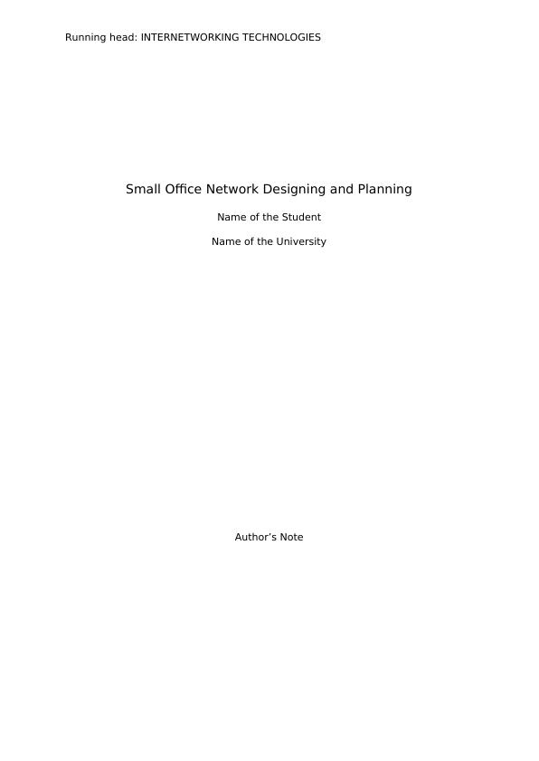 Small Office Network Designing and Planning_1
