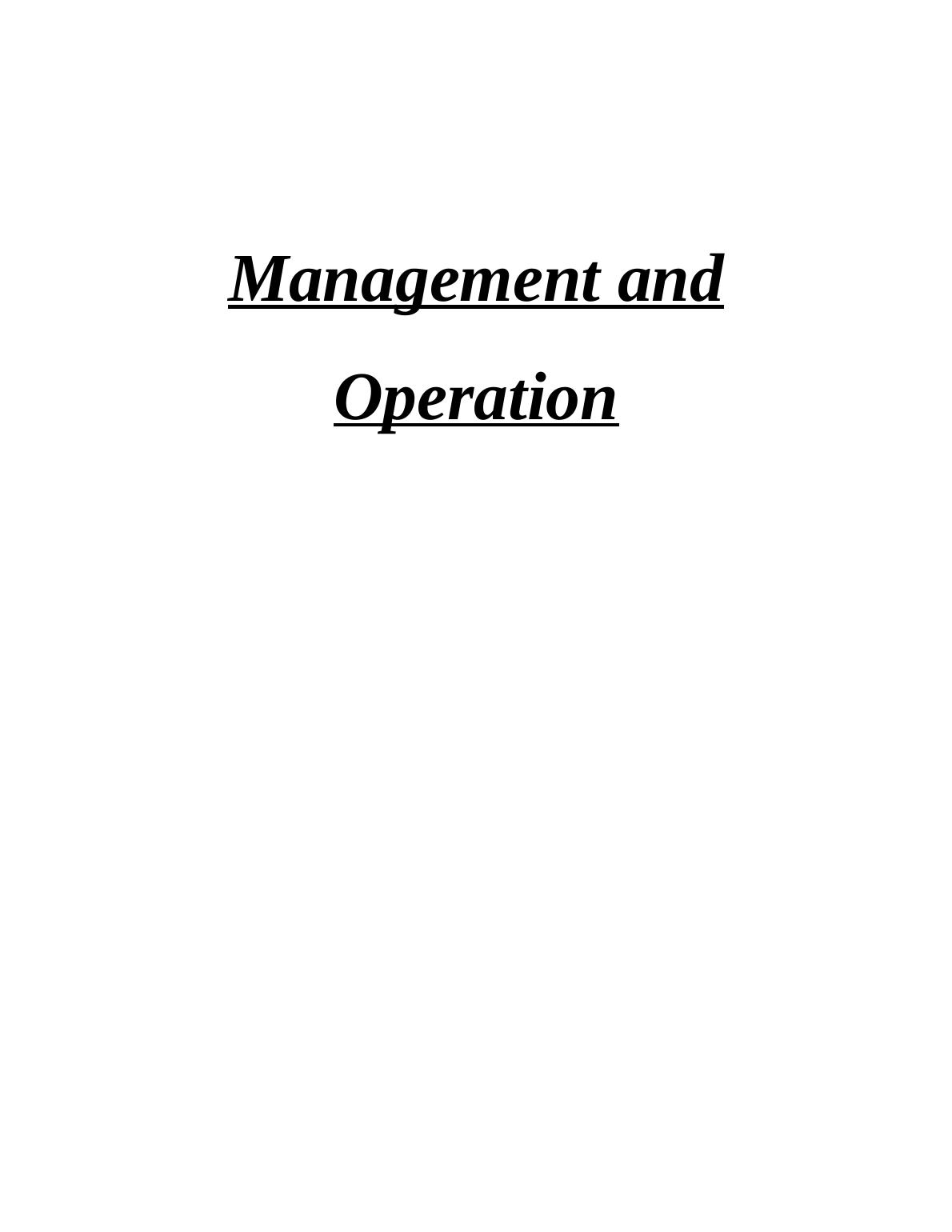 (PDF) Operations and  Management_1