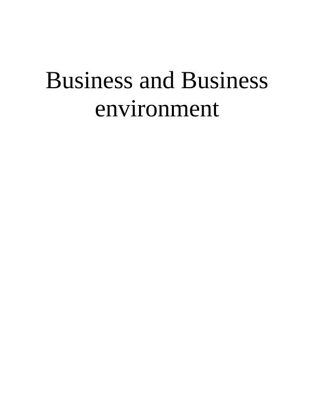 Types and Purpose of Organizations in Business Environment_1
