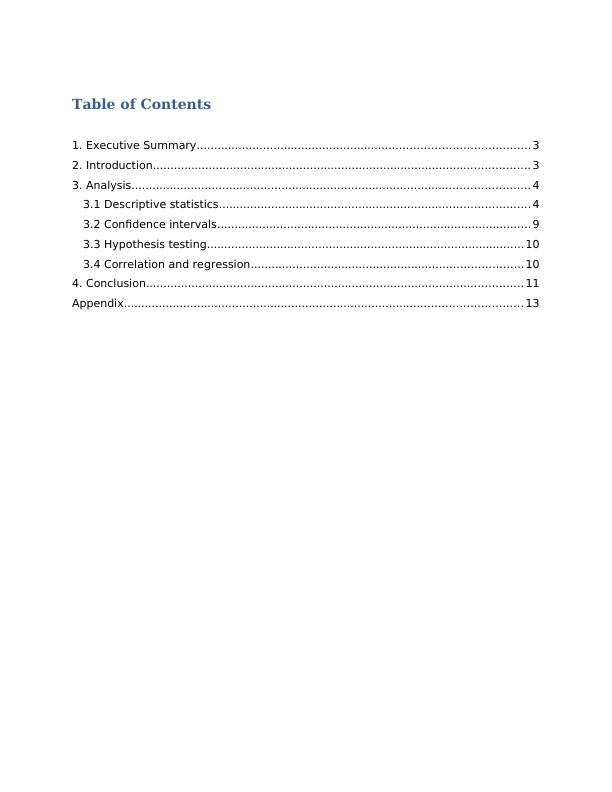 COVER PAGE. Table of Contents. 1. Executive Summary 3.