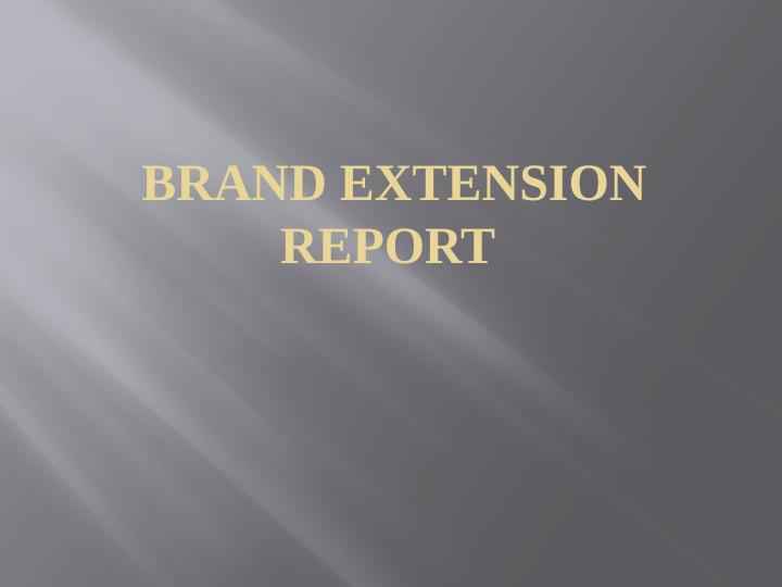 Brand Extension Report_1