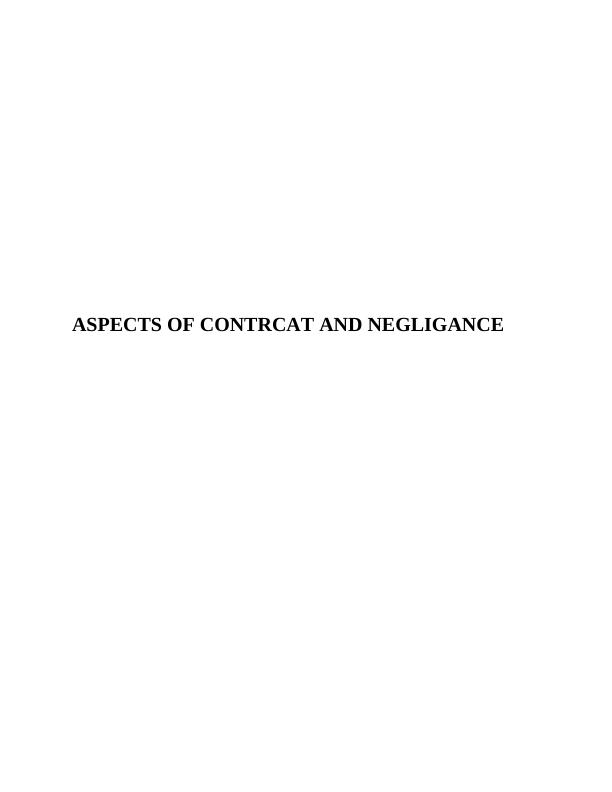 Contracts and NEGLIGANCE_1