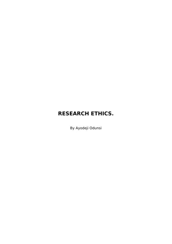 Research Ethics Essay 2022_1