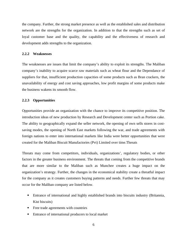 Strategic Analysis of Maliban Biscuit Manufactories_7