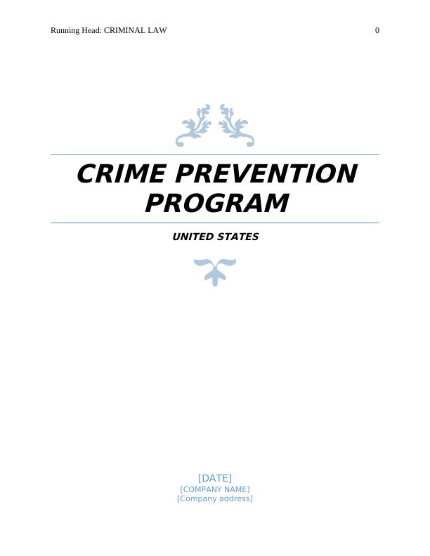 Evaluation and Crime Prevention: Crime Prevention Program in the United States_1