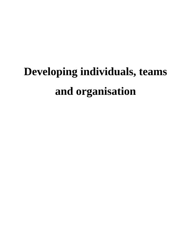 Developing individuals, teams and organisation | Tesco_1