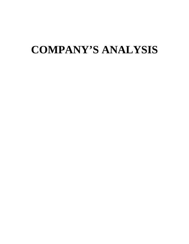 Assignment - Company's Analysis Report Kingfisher Plc_1