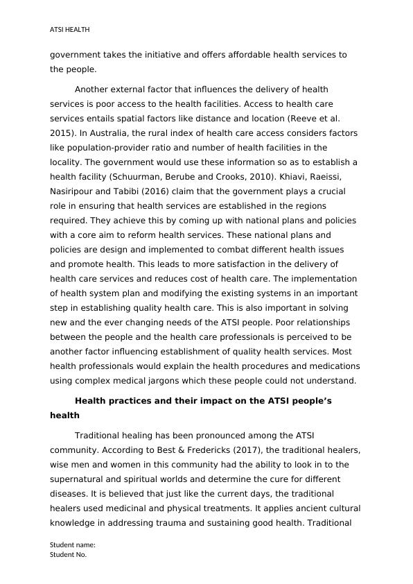 ATSI Health: Primary Health Services, Disparities, and Factors Influencing Delivery | Overview and Analysis_3