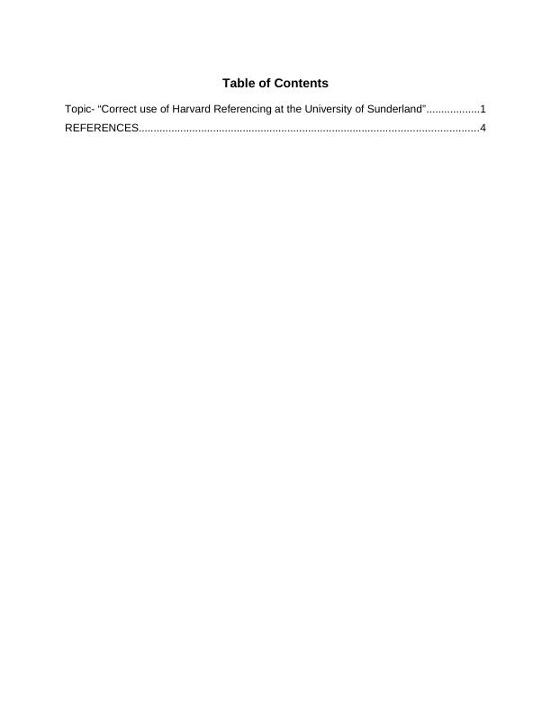 Research Paper on Correct use of Harvard Referencing at the University of Sunderland_2