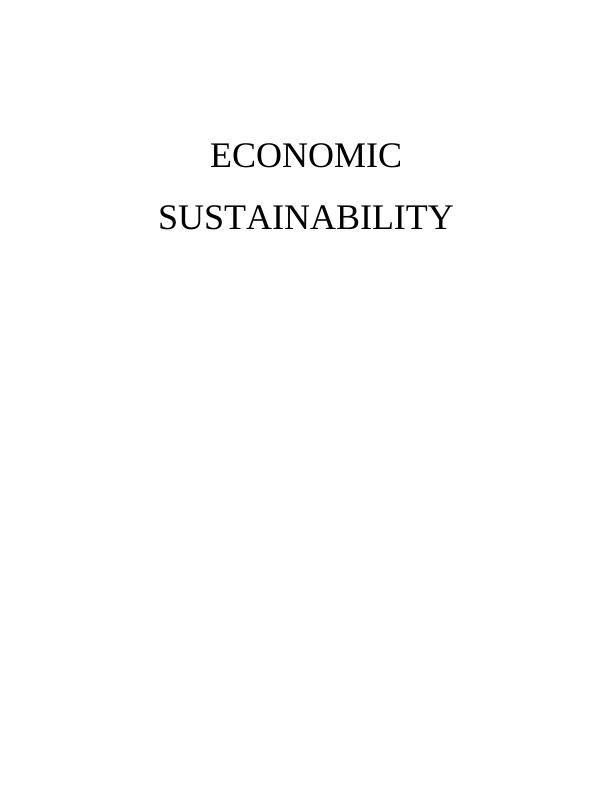 Economics Assignment | Economic Sustainability Assignment_1
