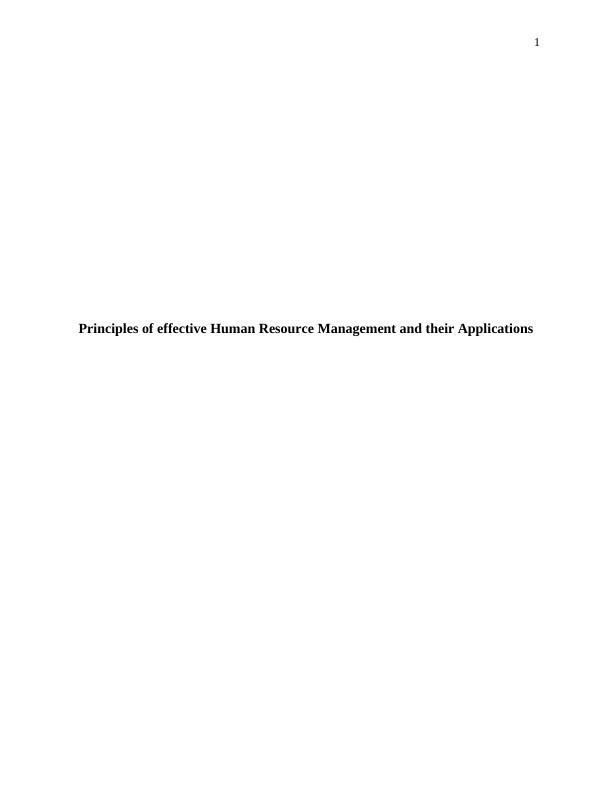 15 Principles of Effective Human Resource Management and Their Applications_1