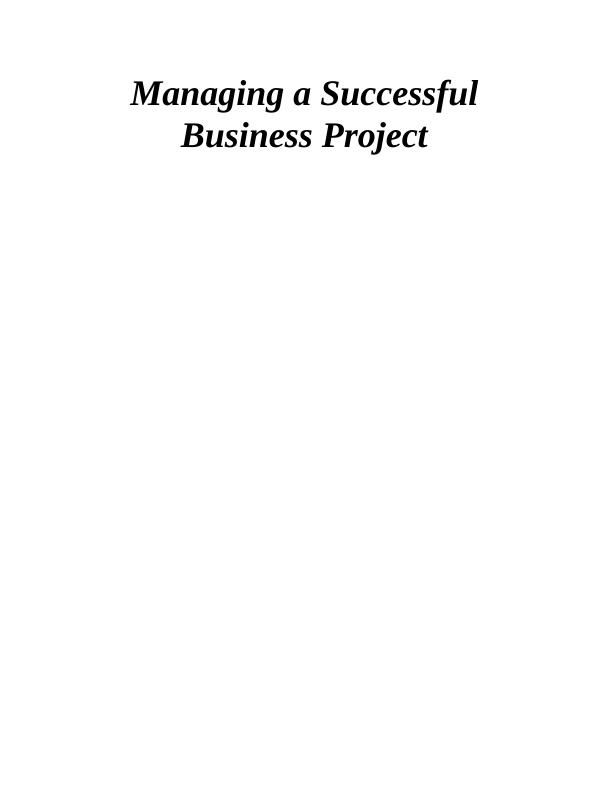 Managing a Successful Business Project Assignment - Barclays Plc_1