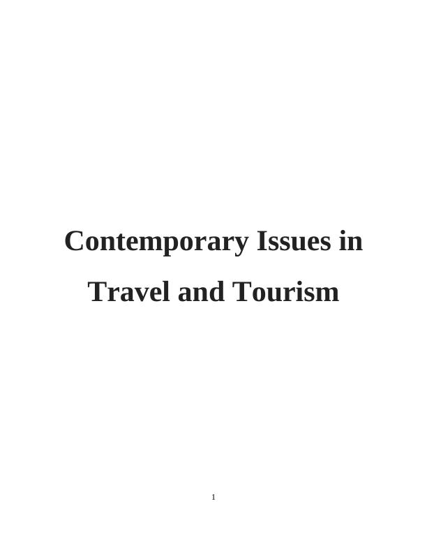 Report on Issues in Travel and Tourism_1