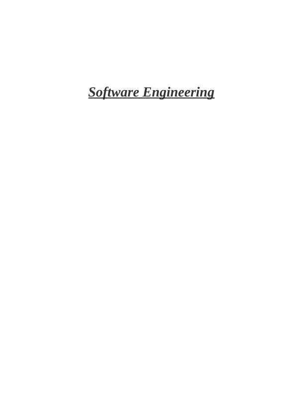 assignment on software engineering